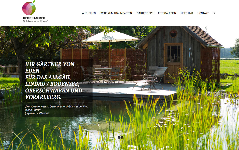 Webdesign // Herrhammer - Gaertner von Eden